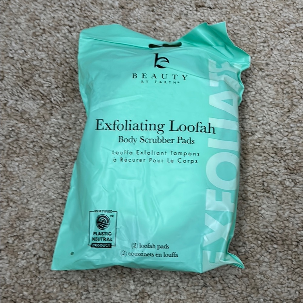Exfoliating Loofah Body Scrubber Pads - Green
